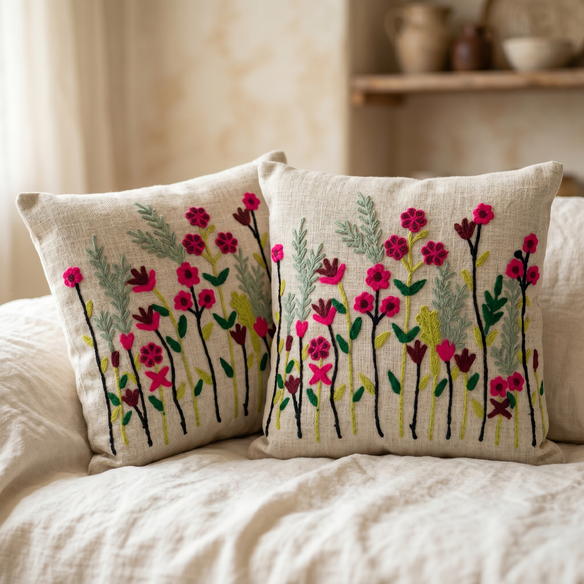 Embroidered Cushions