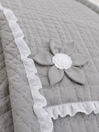 3D Floral Quilted Bedspread Set