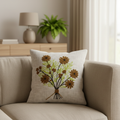Wildflower Bouquet Embroidered Cushion Cover
