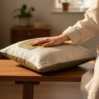 Olive Block Cushion Cover